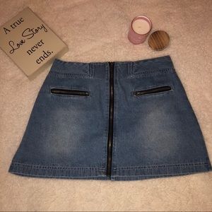 !SOLD! Semi-distressed denim skirt!